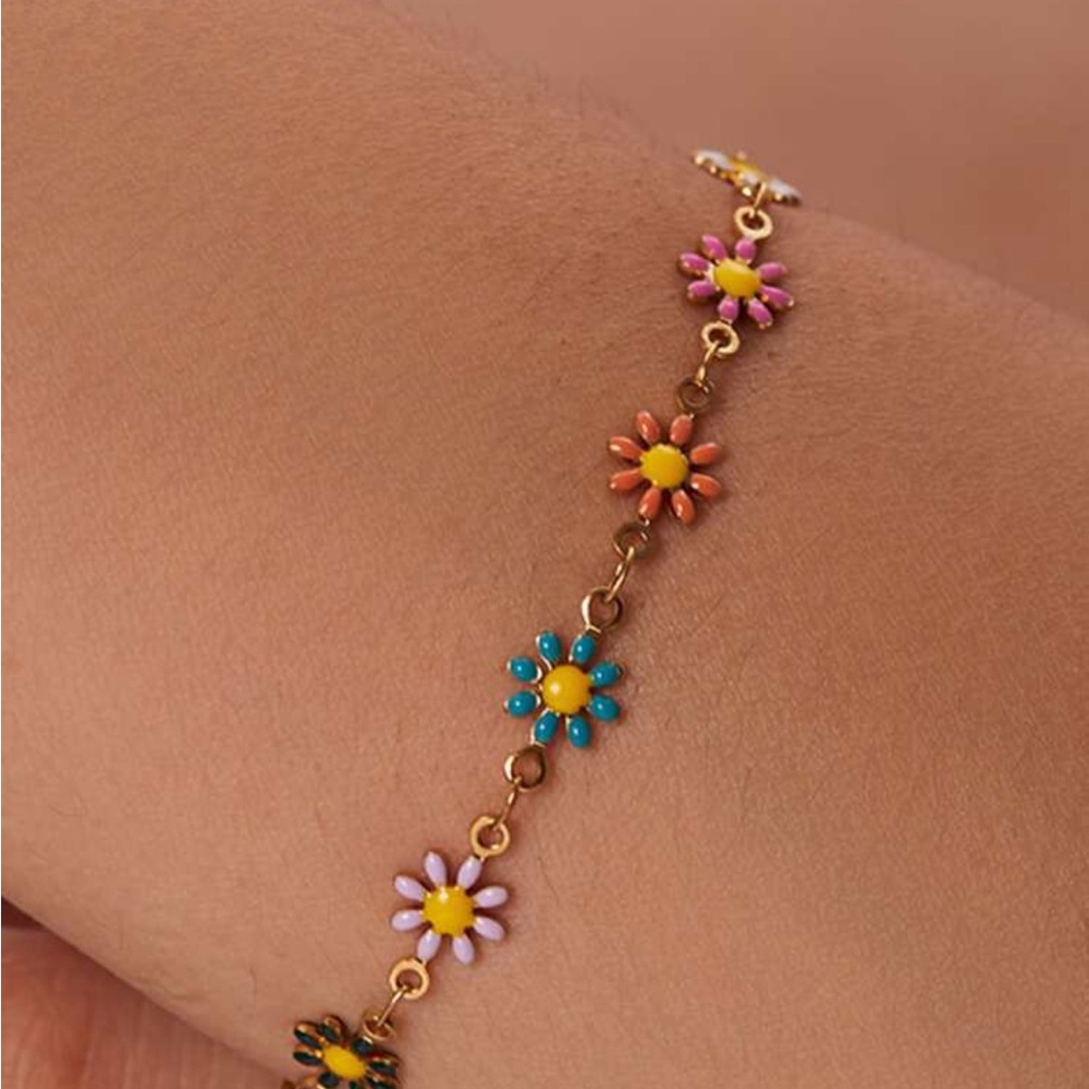 Floral Charm Bracelet